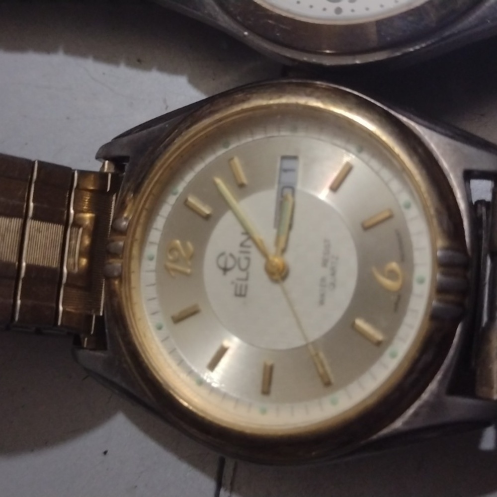Elgin Gold and Silver Watches - Picture 2 of 3